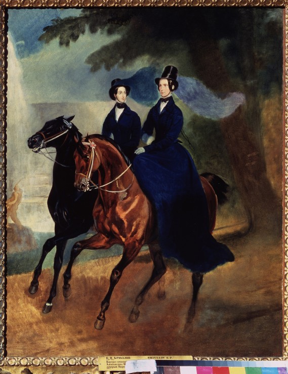 Portrait of Empress Alexandra Fyodorovna (1798-1860) with daughter from Brüllow