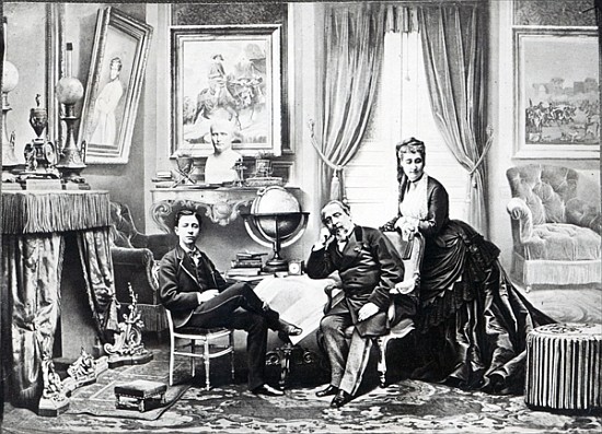 Emperor Napoleon III with Empress Eugeni - English Photographer as art  print or hand painted oil.