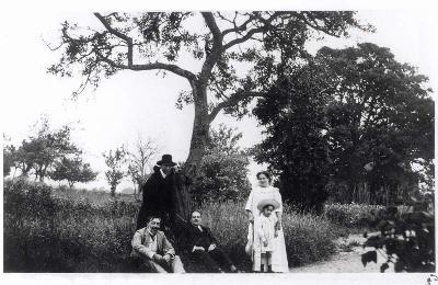 Andre Gide (1869-1951) Joseph Conrad (1857-1924) Valery Larbaud (1881-1957) and Madame Conrad, 1911 