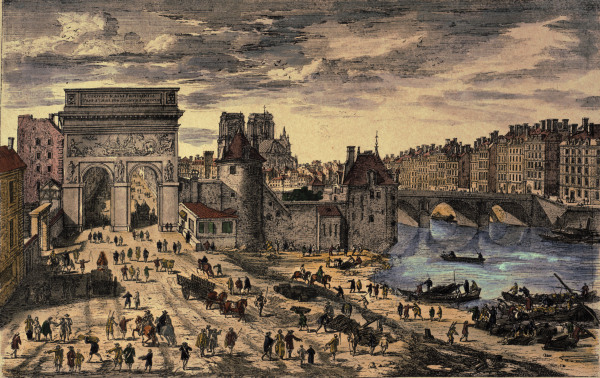 Paris, Porte Saint-Bernard , Perelle - Perelle as art print or hand painted  oil.