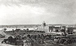 Calcutta; engraved by R.Dawson after a photograph by  Francis Frith (1822-98), c.1860