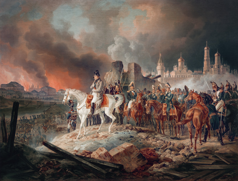 Napoleon Bonaparte in Moscow - Albrecht Adam as art print or hand painted  oil.