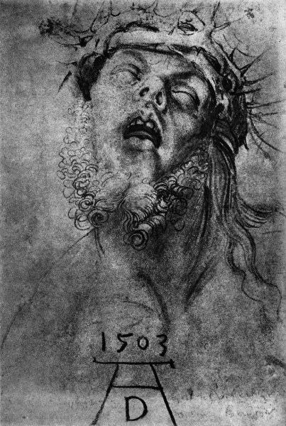 Dürer / Head of the dead Christ from Albrecht Dürer