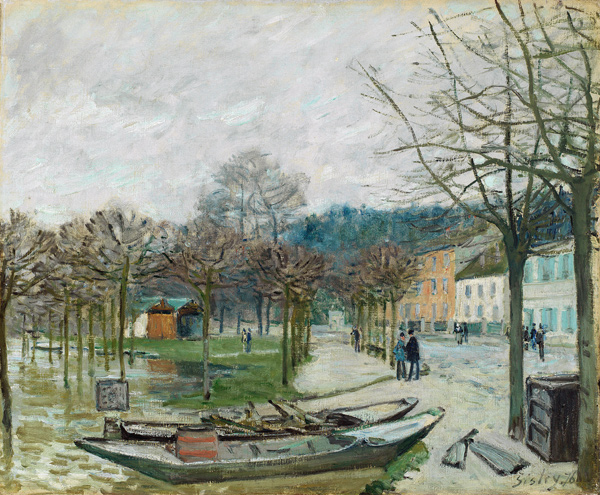 Inundation at port Marly - Alfred Sisley as art print or hand painted oil.