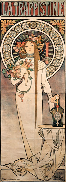 Poster of La Trappistine - Alfons Mucha as art print or hand painted oil.