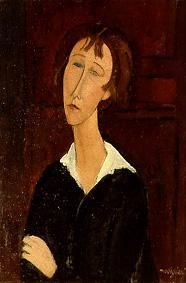 Young woman with a white collar from Amadeo Modigliani