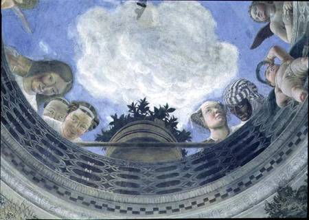 Trompe l'oeil oculus in the centre of th - Andrea Mantegna as art print or  hand painted oil.