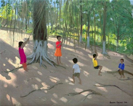 Tree Swing, Elephant Island, Bombay, 2000 (oil on canvas)  from Andrew  Macara
