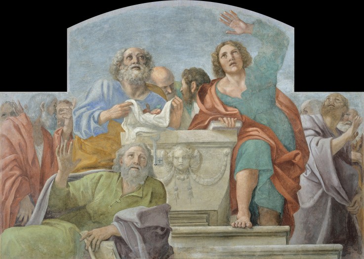 Apostles around the Empty Sepulchre from Annibale Carracci