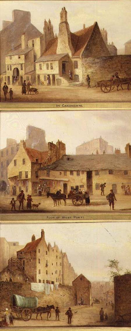 Edinburgh: Nine Views of the Old Town, I - Anonymous as art print or hand  painted oil.