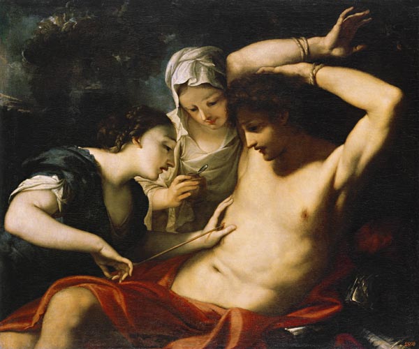 The Saints Sebastian, Irene and Lucia - Antonio Balestra as art print or  hand painted oil.
