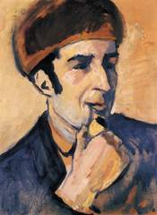 Portrait of Franz Marc made by August Macke