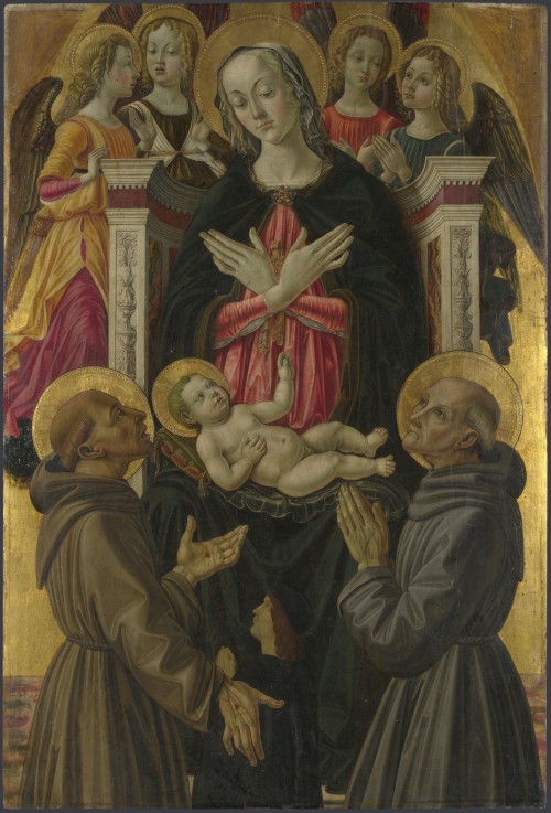 The Virgin and Child with Saints, Angels and a Donor (from Altarpiece: The Virgin and Child with Sai from Bartolomeo Caporali