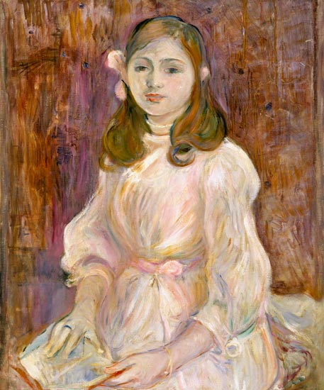 Portrait of Julie Manet (1878-1966) Hold - Berthe Morisot as art print or  hand painted oil.