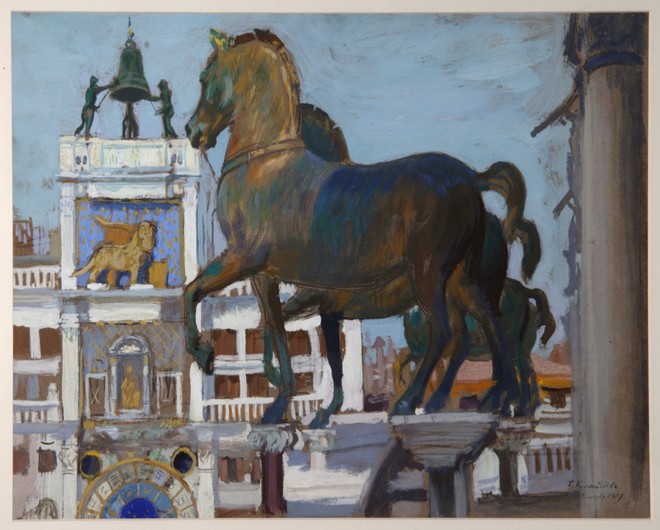 The Horses of San Marco from Boris Michailowitsch Kustodiew