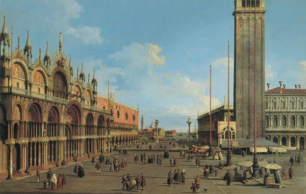 Piazza p. Marco looking South - Canaletto (eigentl. Giovanni A as art print  or hand painted oil.