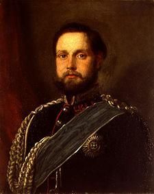 Portrait of the grand duke Nikolaus Friedrich Peter of Oldenburg from Carl Rahl