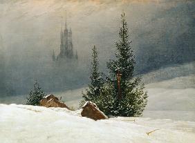 Winter landscape with church 1811
