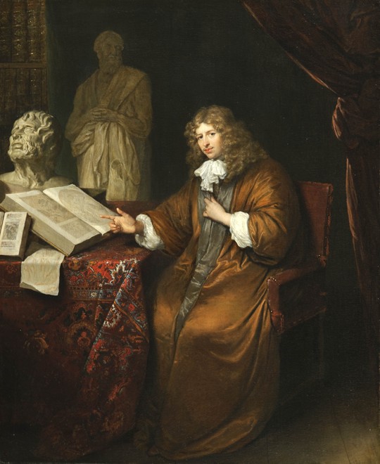 Portrait of the collector Abraham van Lennep from Caspar Netscher