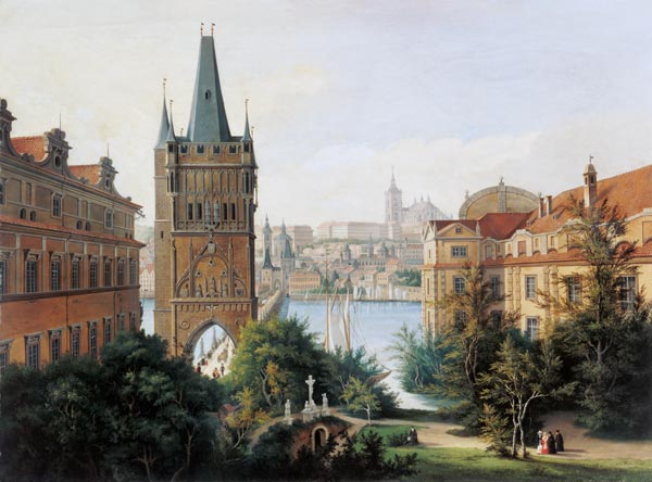 Prague, Karlsbrücke, Moldavia and Hradschin from C.F Kessler