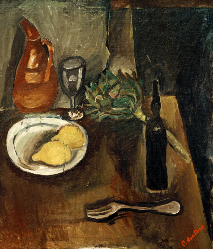 Still life with artichoke - Chaim Soutine as art print or hand painted oil.