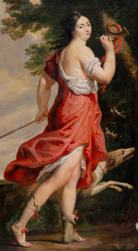 Madame de Montespan as Diana the Huntress from Charles Beaubrun