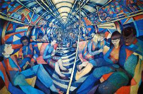 Subway NYC, 1994 (oil on canvas)  1994