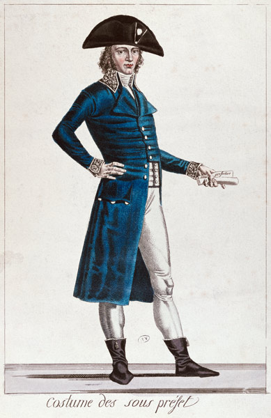 Costume of an Under-Prefect during the p - Chataignier as art print or hand  painted oil.