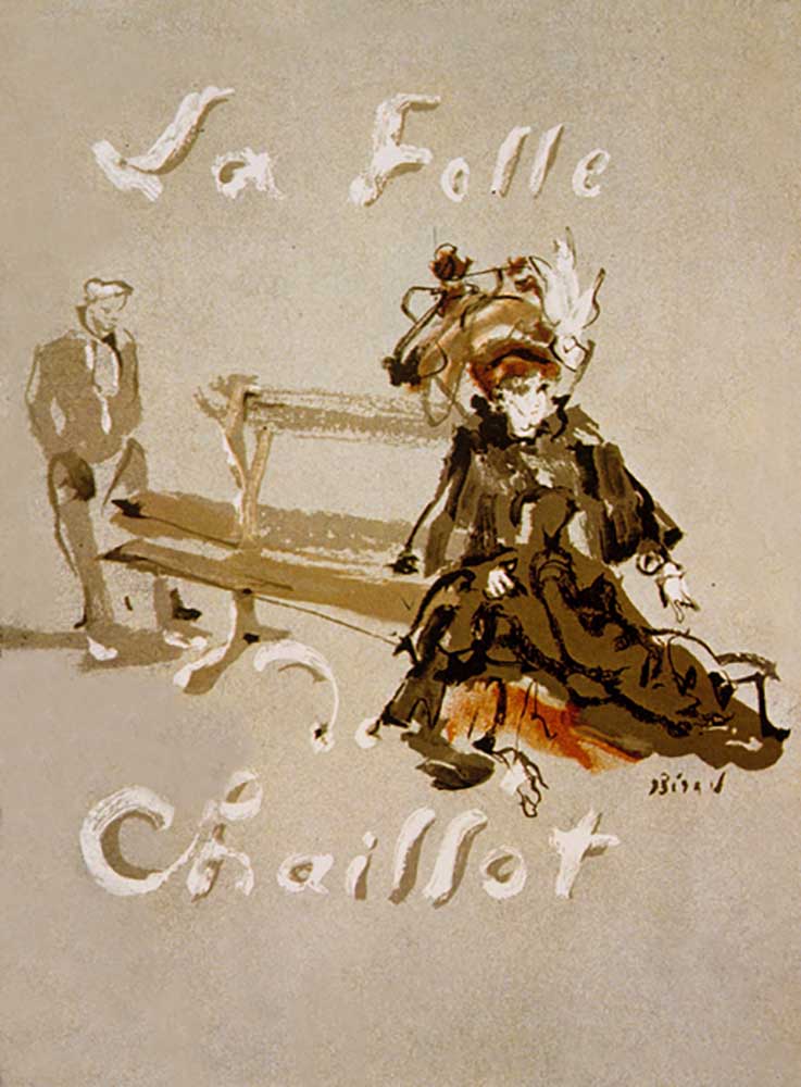 Cover of La folle de Chaillot, play by Jean Giraudoux, 1945 from Christian Berard
