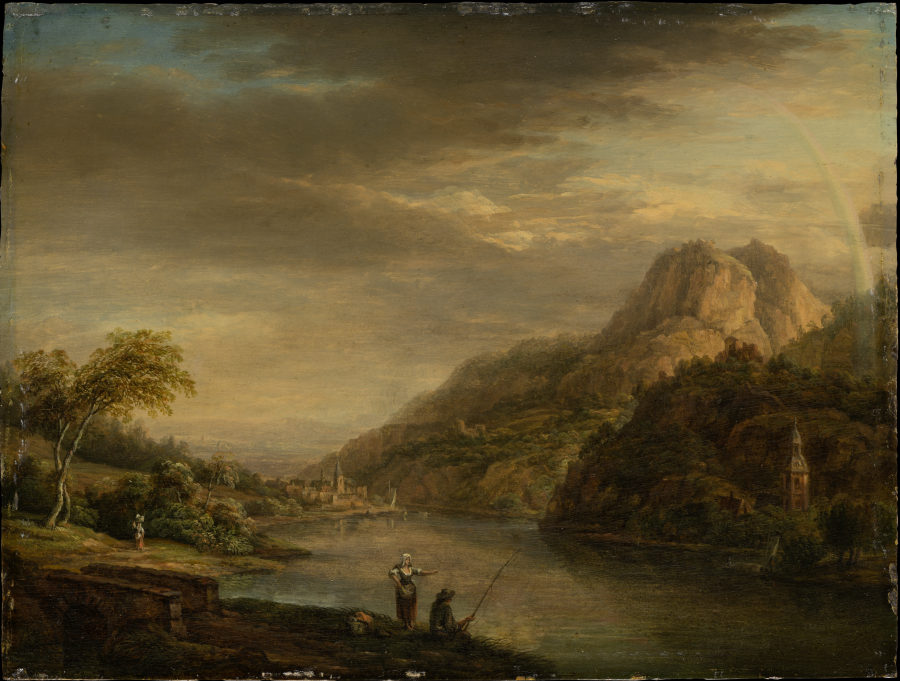 Mountainous River Landscape with Rainbow from Christian Georg Schütz d. Ä.