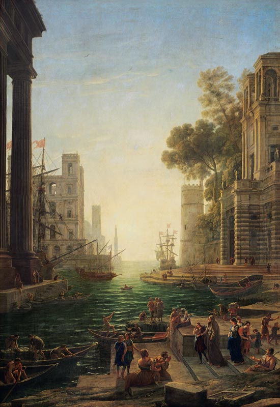 Embarkation of holy Paula to Ostia from Claude Lorrain