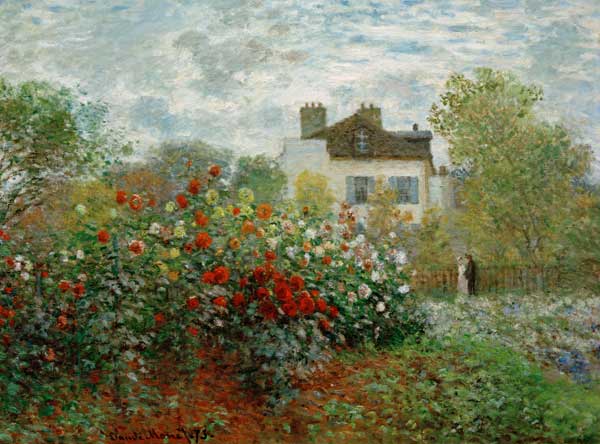 Monets Garten in Argenteuil as art print or hand painted oil.