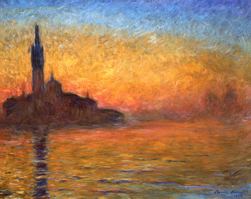 Sunset in Venice - oil painting of Claude Monet