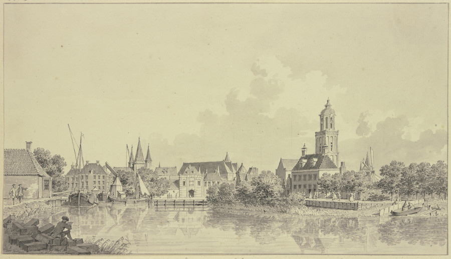 View of the port Zwolle from Cornelis Pronk