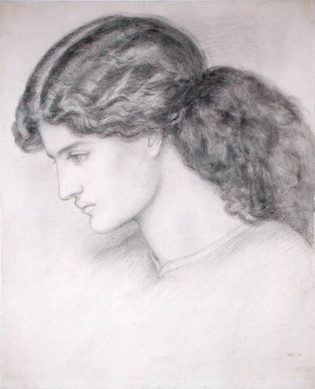 Head of a Woman from Dante Gabriel Rossetti