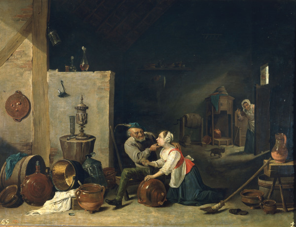 D.Teniers younger/ The Old Man and Maid from David Teniers
