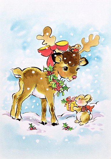 Christmas Reindeer and Rabbit  from Diane  Matthes