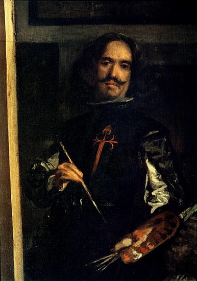 Las Meninas or The Family of Philip IV, detail of the artist at his easel, c.1656 (see 405) from Diego Rodriguez de Silva y Velázquez