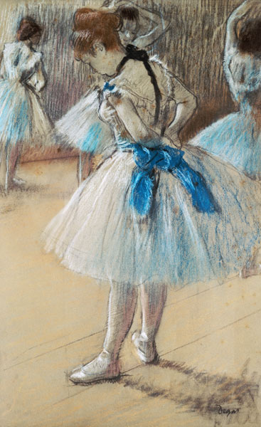 Dancer (pastel) - Edgar Degas as art print or hand painted oil.