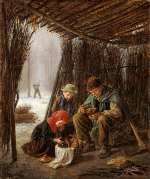 The Woodcutter's Meal from Edouard Frère