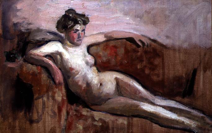 Reclining Nude, c.1919-20 (oil on canvas)  from Edouard Vuillard