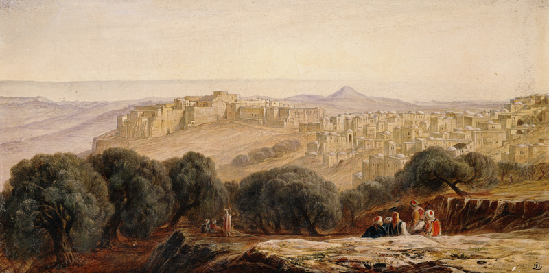 Betlehem - Edward Lear as art print or hand painted oil.