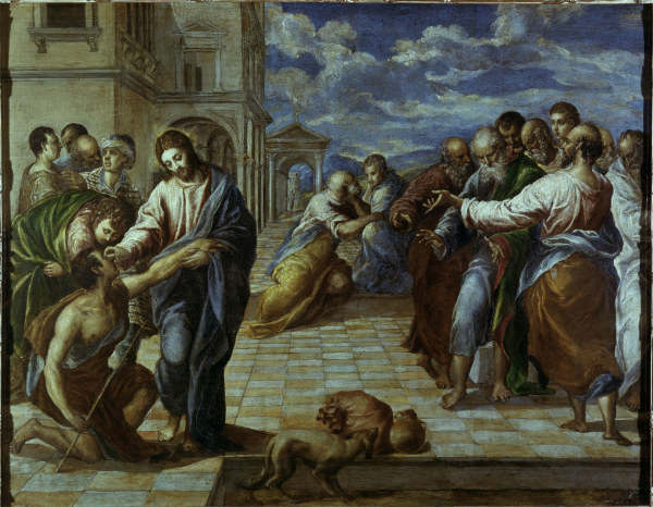 Christ healing the Blind from El Greco (aka Dominikos Theotokopulos)