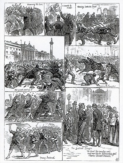 Irish Land League Agitation, illustrations from ''The Illustrated London News'', October 29th 1881 from English School