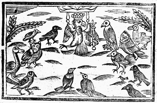 The Woody Choristers or The Birds Harmony, an illustration from ''A Book of Roxburghe Ballads'' from English School