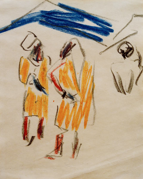 Sketch of two Moroccans from Ernst Ludwig Kirchner