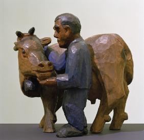 Peasant with cow