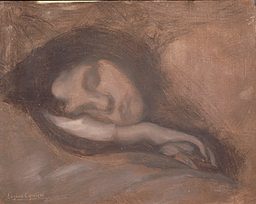 Gesicht einer schlafenden Frau- from Eugène Carrière
