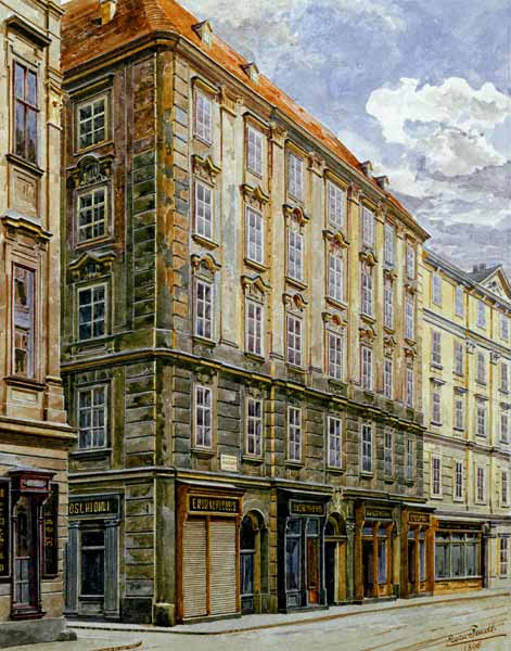 Mozart House in Vienna , Watercol. - Fendt Erwin