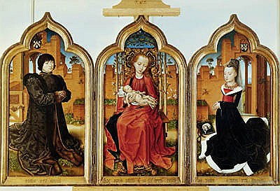 Triptych of Jean de Witte - Flemish School as art print or hand painted oil.